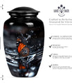  Butterfly Urn with Wolf Howling Theme for Human Ashes