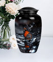  Butterfly Urn with Wolf Howling Theme for Human Ashes