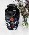  Butterfly Urn with Wolf Howling Theme for Human Ashes