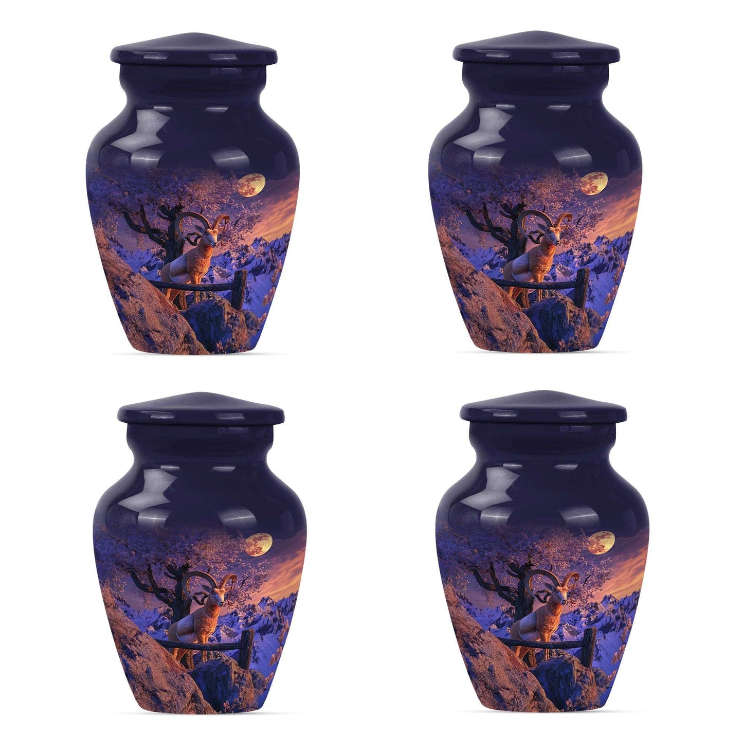 Goat Theme 3 Inch Keepsake Pack of 4