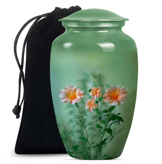 10 inch Classic Aluminium urn for male cremation ashes.