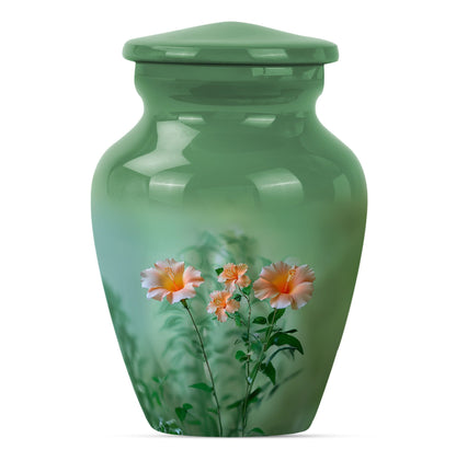 10 inch Classic Aluminium urn for male cremation ashes.
