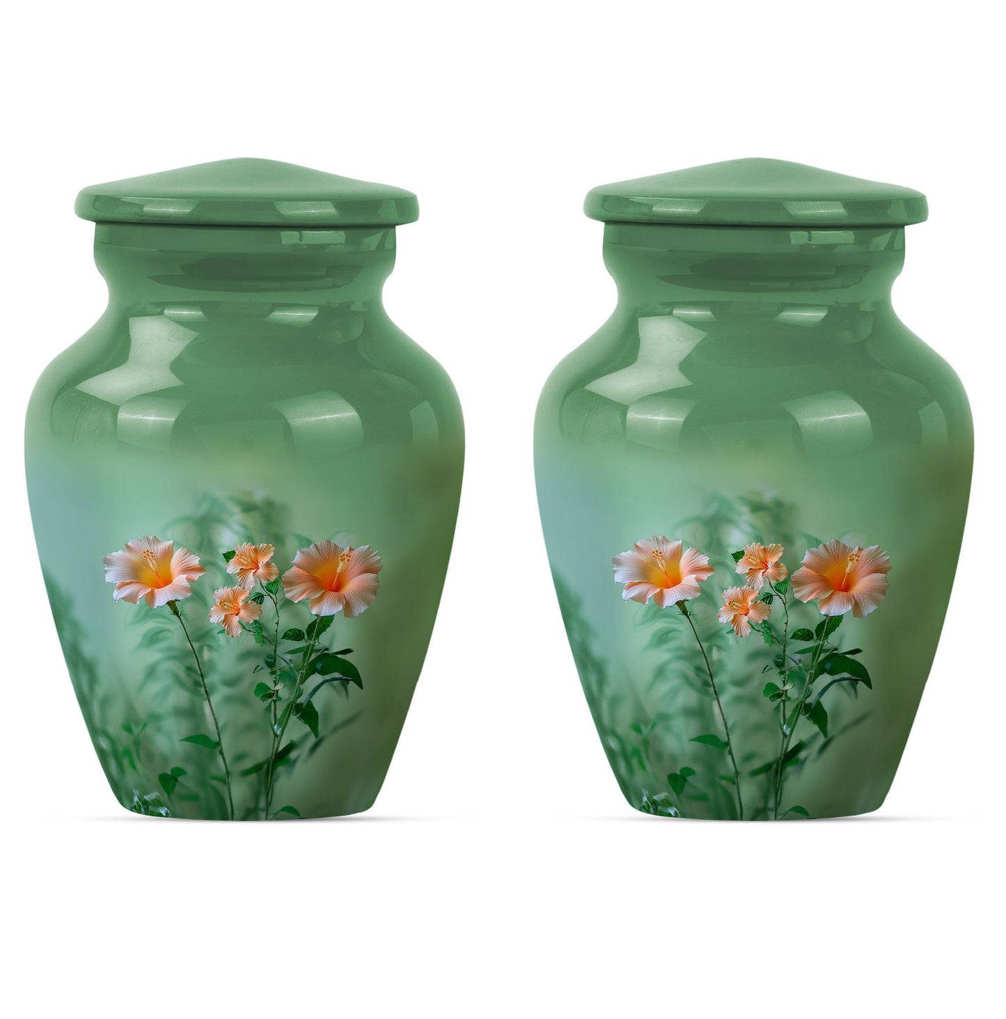 10 inch Classic Aluminium urn for male cremation ashes.