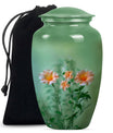 Flowers Theme Large Urn 10 Inch