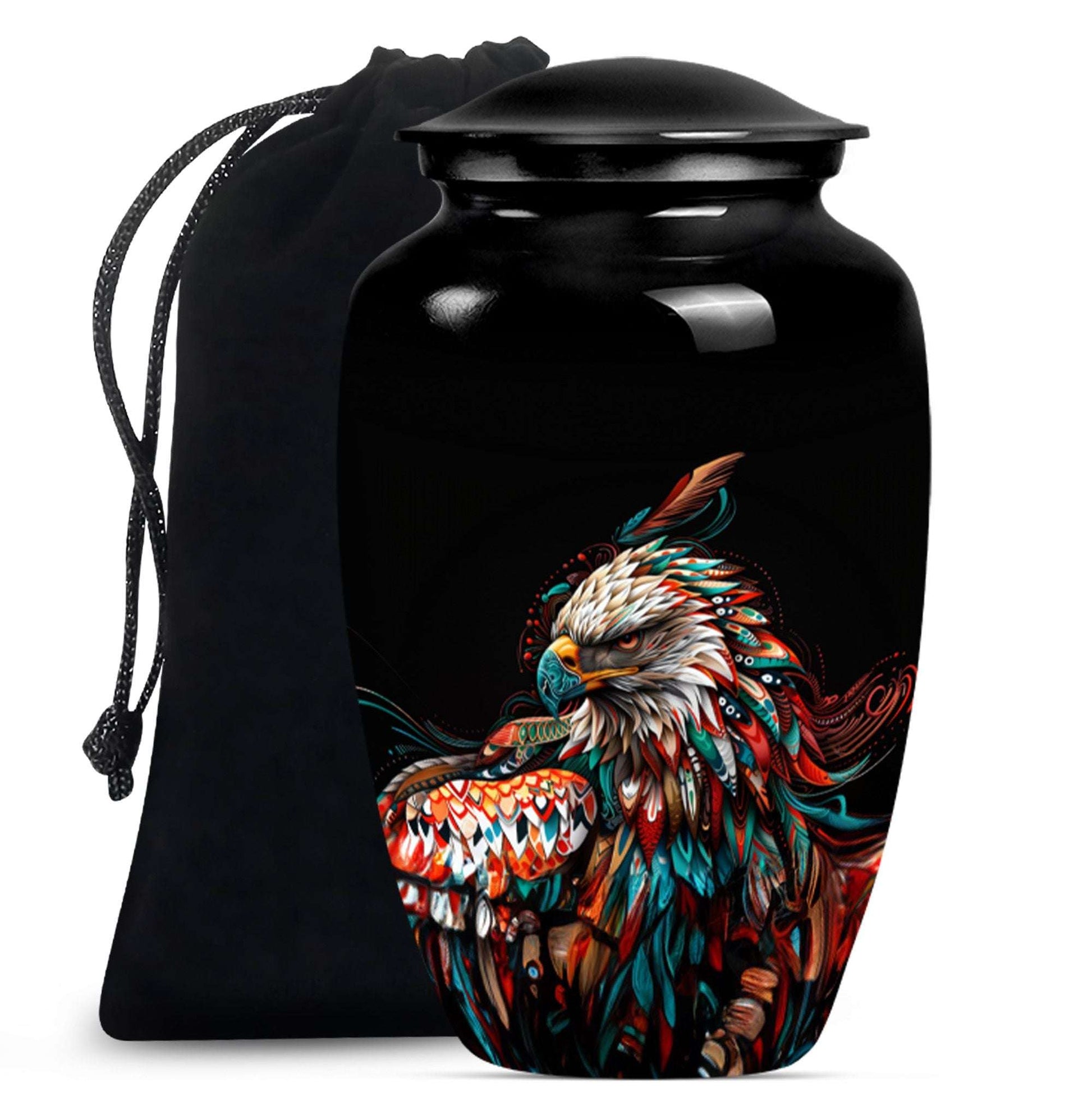 Eagle Theme Large Urn 10 Inch