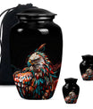 Eagle Theme Large Urn With 2 Keepsake Urn