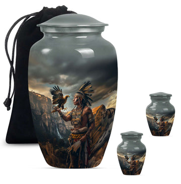 Large Urn With 2 Keepsake Urn