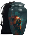 Tribe Man Theme Large Urn 10 Inch