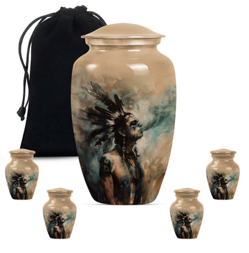 Large Urn with 4 Small Urn