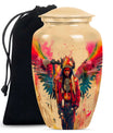 Tribe Man Theme Large Urn 10 Inch