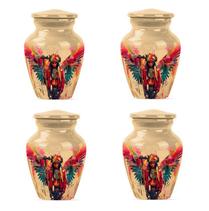 10-inch Tribe Man Urn, Classic memorial ash urn.