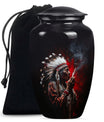 Native American Chief Cremation Urn - Keepsake Urns For Human Ashes
