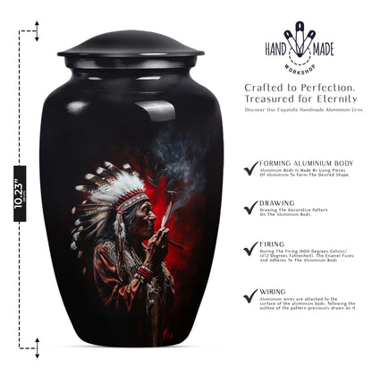Urn with wolf howling