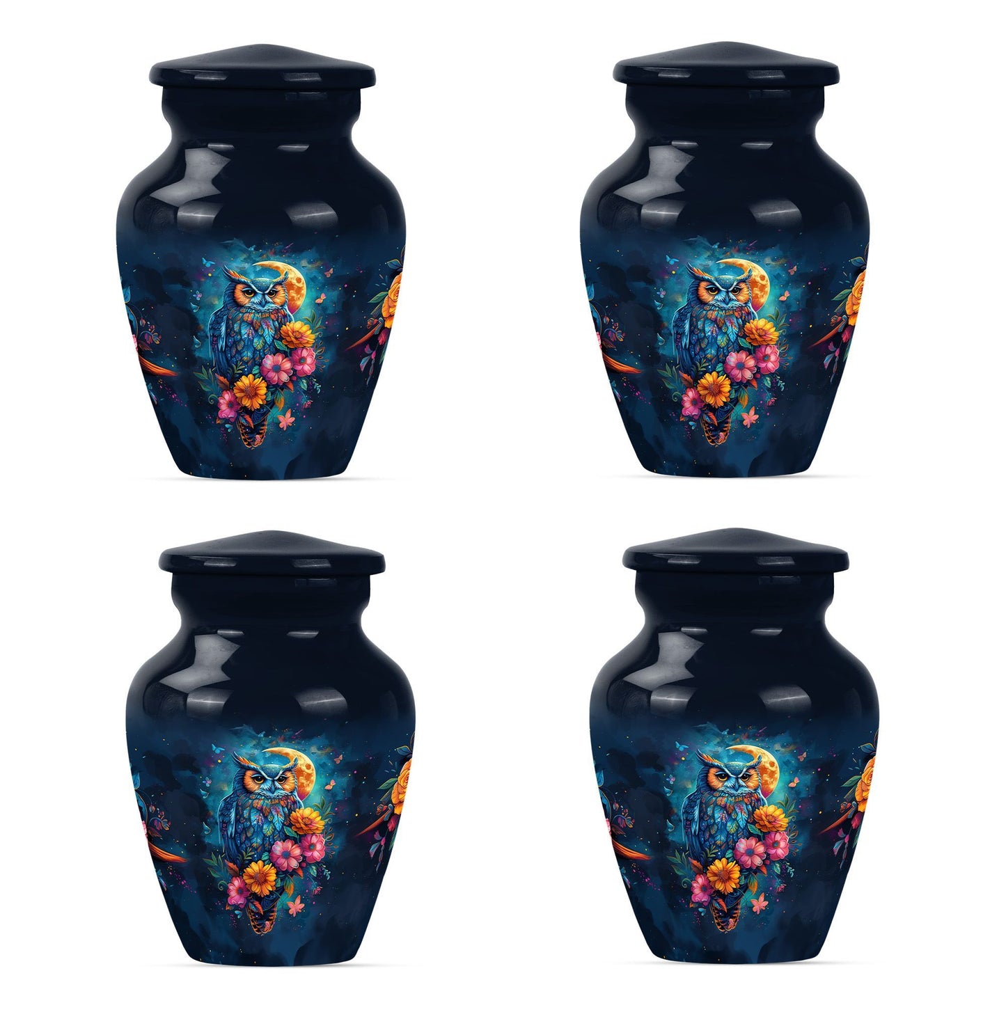 Owl-themed cremation urn for dad