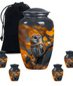 Owl Theme Large Urn With 4 Keepsake Urn