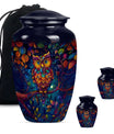 Owl Theme Large Urn With 2 Keepsake Urn