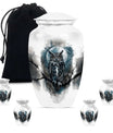 Owl Theme Large Urn With 4 Keepsake Urn