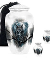 Owl Theme Large Urn With 2 Keepsake Urn