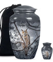 Owl Theme Large Urn With 1 Keepsake Urn
