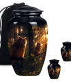 Owl Theme Large Urn With 2 Keepsake Urn