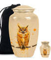 Owl Theme Large Urn With 1 Keepsake Urn