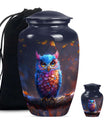 Owl Theme Large Urn With 1 Keepsake Urn