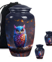 Owl Theme Large Urn With 2 Keepsake Urn