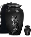 Owl Theme Large Urn With 1 Keepsake Urn