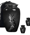 Owl Theme Large Urn With 2 Keepsake Urn