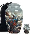 Owl Theme Large Urn With 1 Keepsake Urn