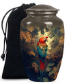 Macaw Parrot Theme Large Urn 10 Inch