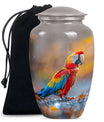 Macaw Parrot Theme Large Urn 10 Inch