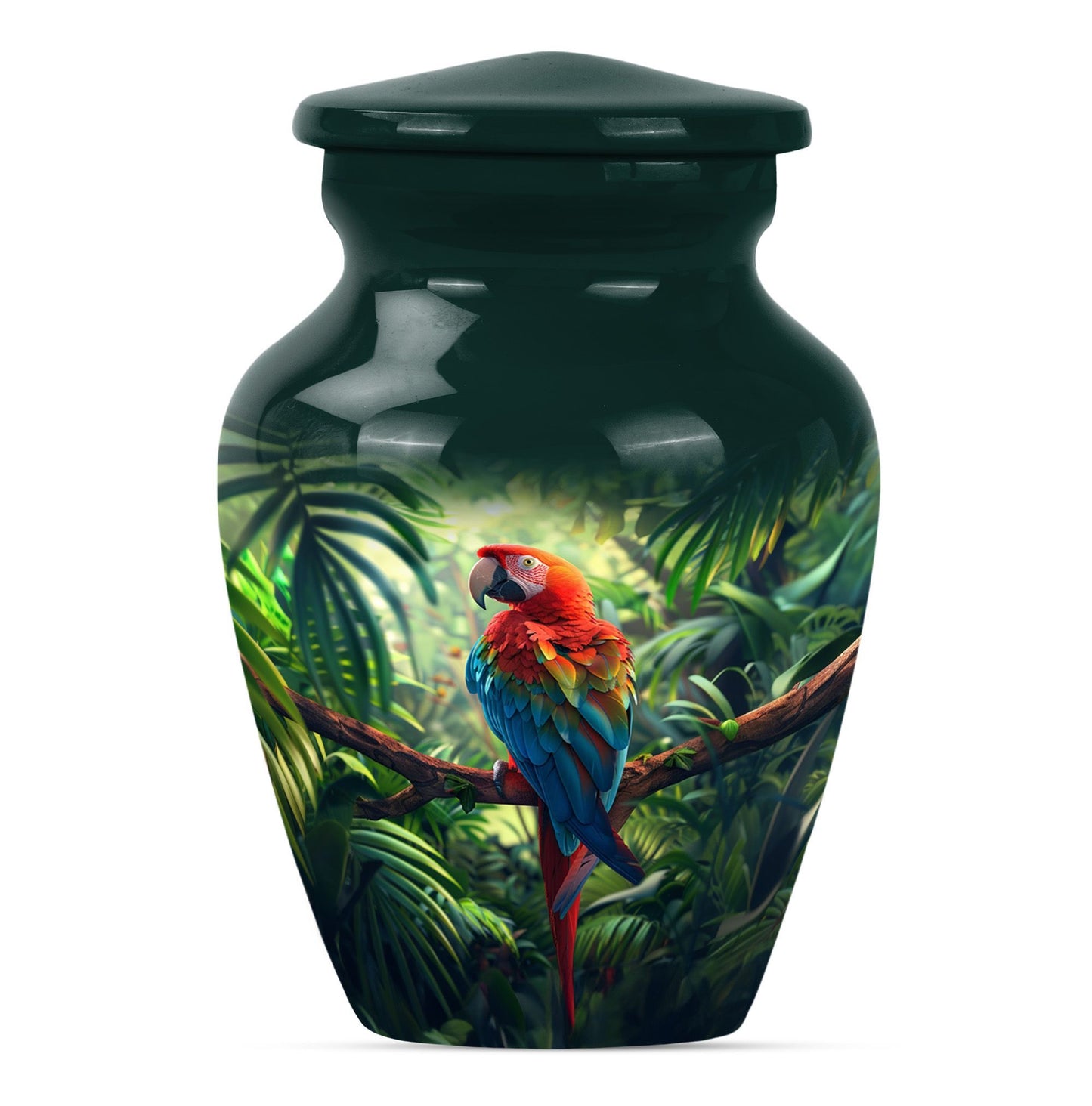10-inch Macaw parrot style large classic urn for human ashes