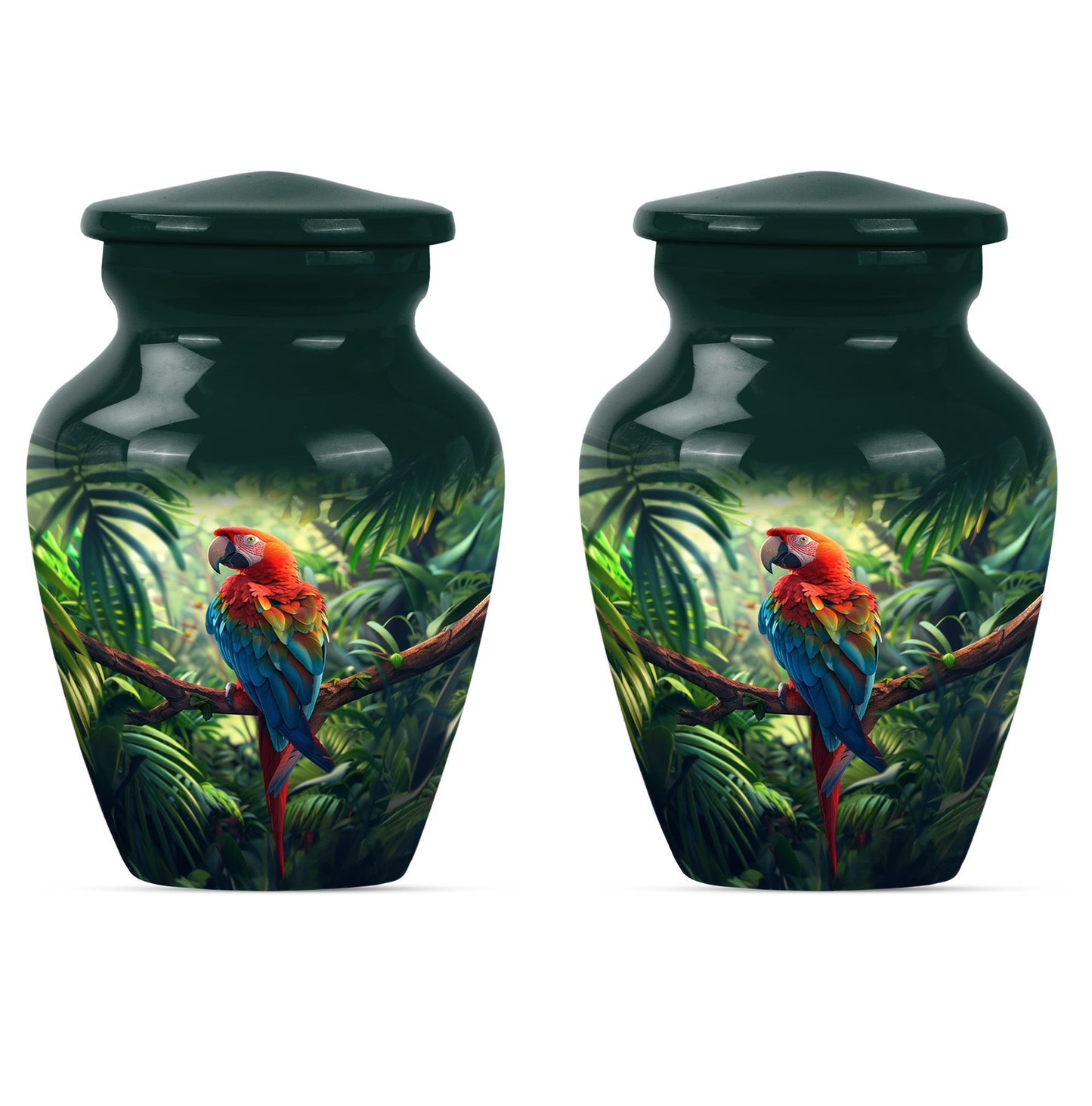 10-inch Macaw parrot style large classic urn for human ashes