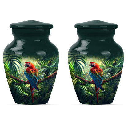 10-inch Macaw parrot style large classic urn for human ashes