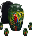Classic Macaw Parrot Urn, for burial of cremation ashes.