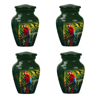 Classic Macaw Parrot Urn, for burial of cremation ashes.