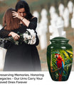 Classic Macaw Parrot Urn, for burial of cremation ashes.