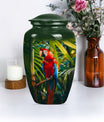 Classic Macaw Parrot Urn, for burial of cremation ashes.