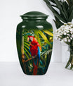 Classic Macaw Parrot Urn, for burial of cremation ashes.