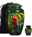 Classic Macaw Parrot Urn, for burial of cremation ashes.
