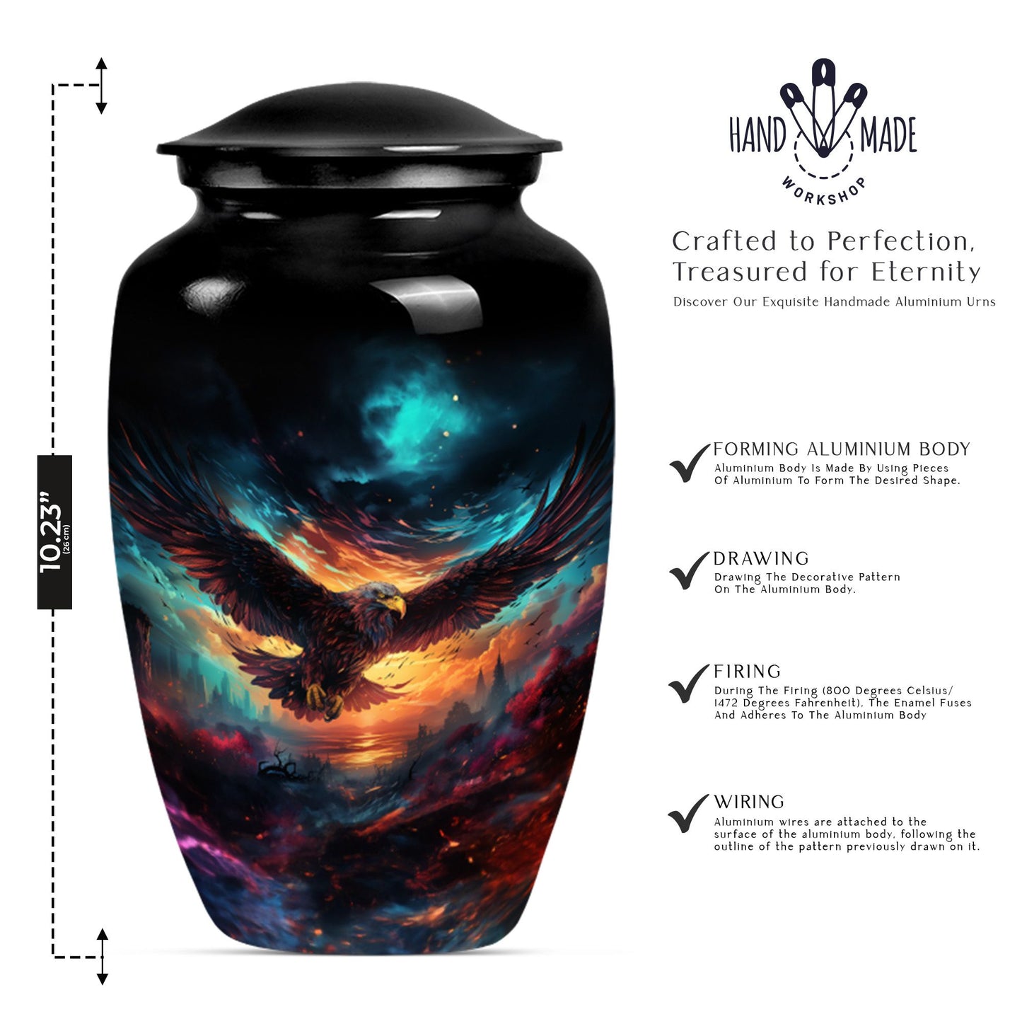  Wolf Howling design for human ashes