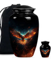 Eagle Theme Large Urn With 1 Keepsake Urn