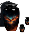 Eagle Theme Large Urn With 2 Keepsake Urn
