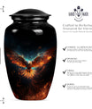 EAGLE Urn, a classic wolf howling-themed memorial urn.