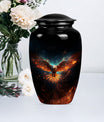 EAGLE Urn, a classic wolf howling-themed memorial urn.