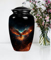 EAGLE Urn, a classic wolf howling-themed memorial urn.