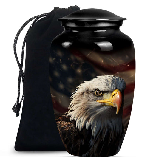 Eagle Theme Large Urn 10 Inch