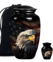 Eagle Theme Large Urn With 1 Keepsake Urn