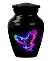 10-inch EAGLE Urn for mom, wolf howling themed memorial urn.